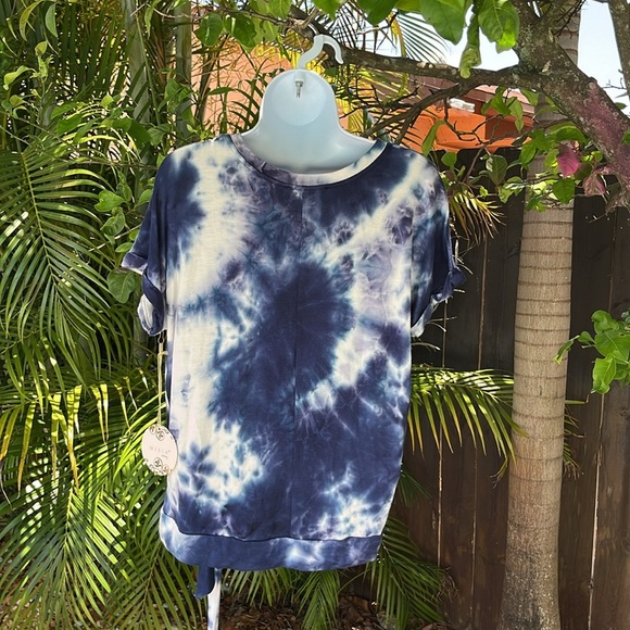 MISIA CURVY Blue Tie Dye T Shirt size small - Picture 2 of 6